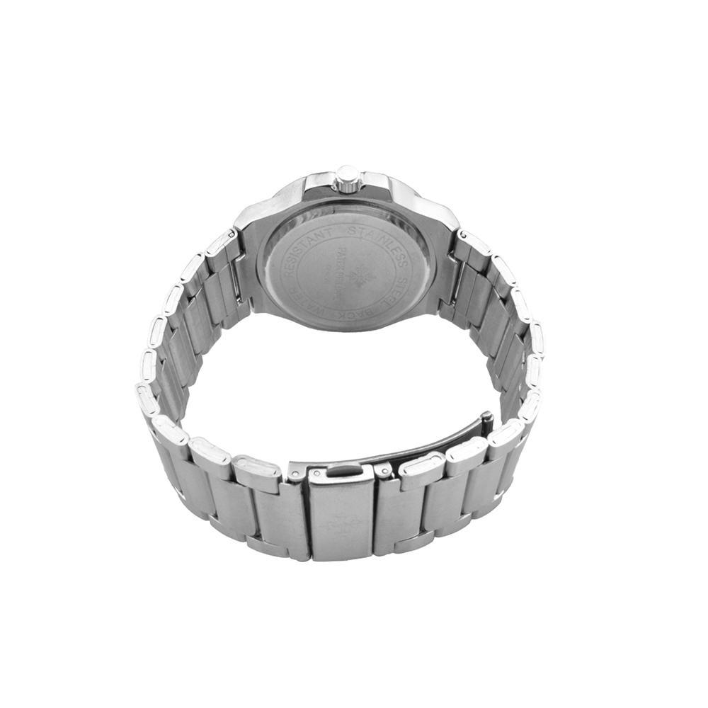 ساعت ست استیل برند پتک فیلیپ PATEK PHILIPPE نقره ای با صفحه مشکی - Image 2