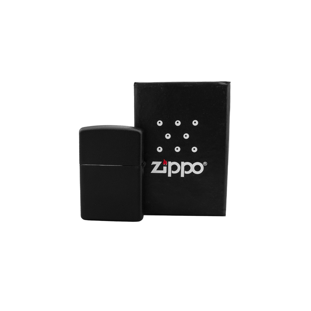 فندک بنزینی زیپو ZIPPO رنگ مشکی طرح آسفالتی ساده - Image 3