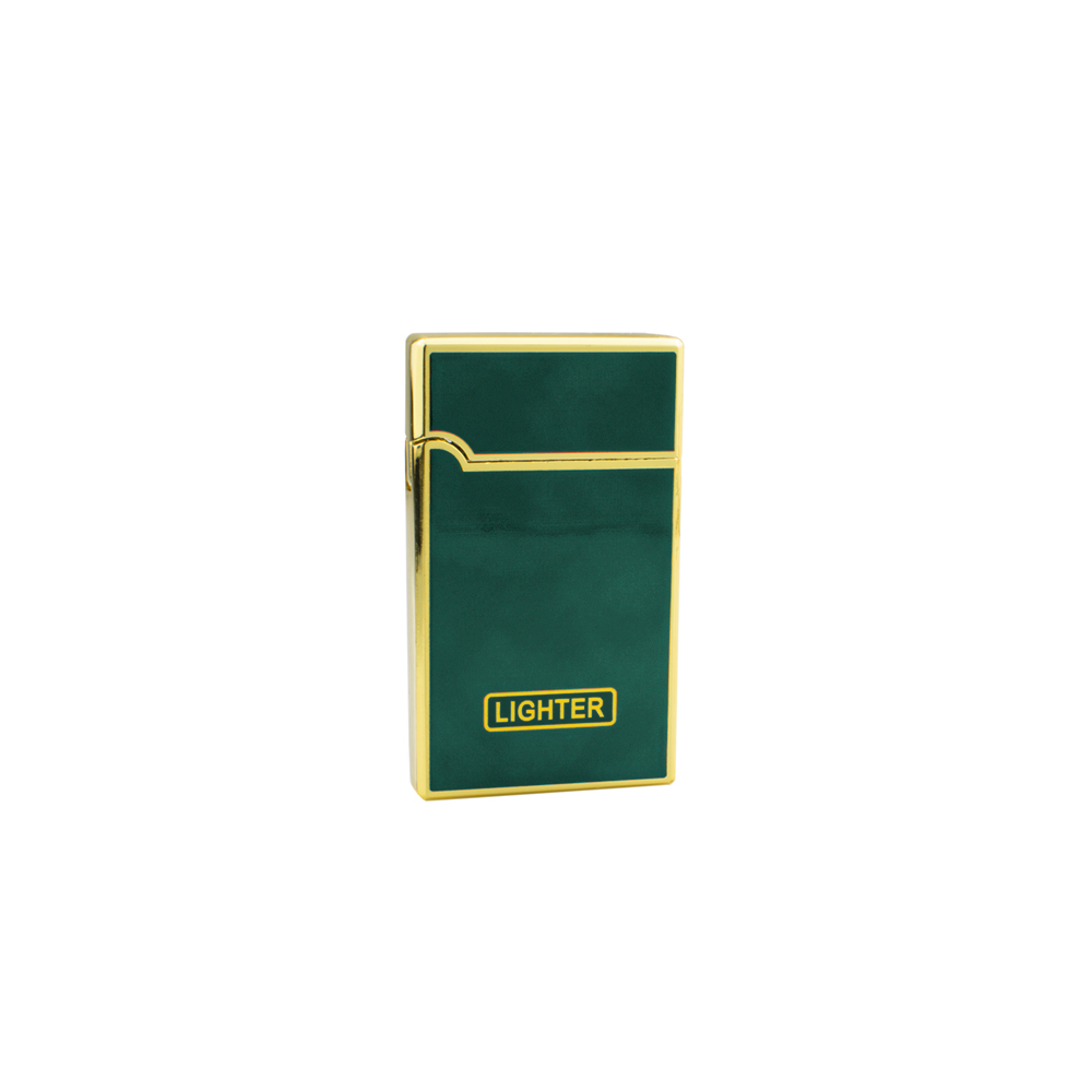 فندک گازی اتمی و شمعی طرح مستطیلی با رنگ سبز برند LIGHTER